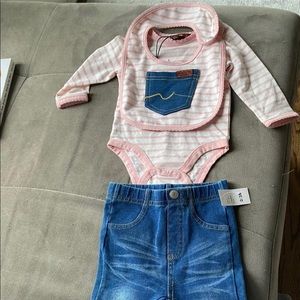 NWT 7 for all mankind baby set
